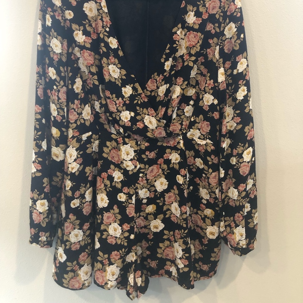 Floral Long Sleeve Romper